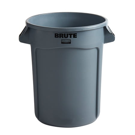 BRUTE 32 Gallon Gray Round Trash Can