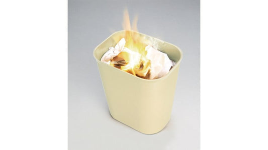 FIRE RESISTANT WASTEBASKET 14 QT GRAY