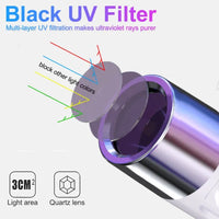 K-207 UV Flashlight Black Light USB Rechargeable Currency Check - portable UV Flashlight - Rechargeable car light USB Rechargeable Light -Portable Handheld Cat Detector lamp,for Dog Cat Care and Resin Curing