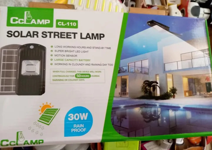 Cclamp cl-110 30w solar street lamp