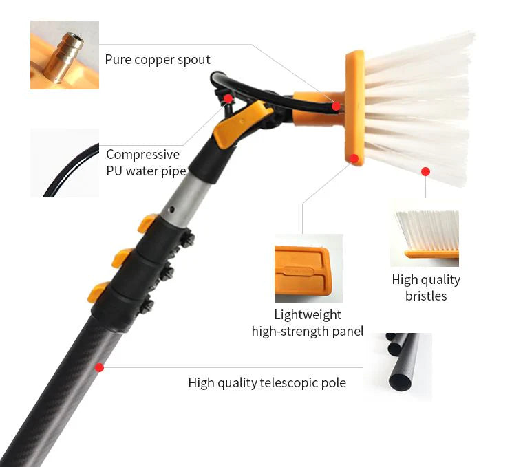 Solar & Glass Panel Cleaning Manual Brush - Model X-21