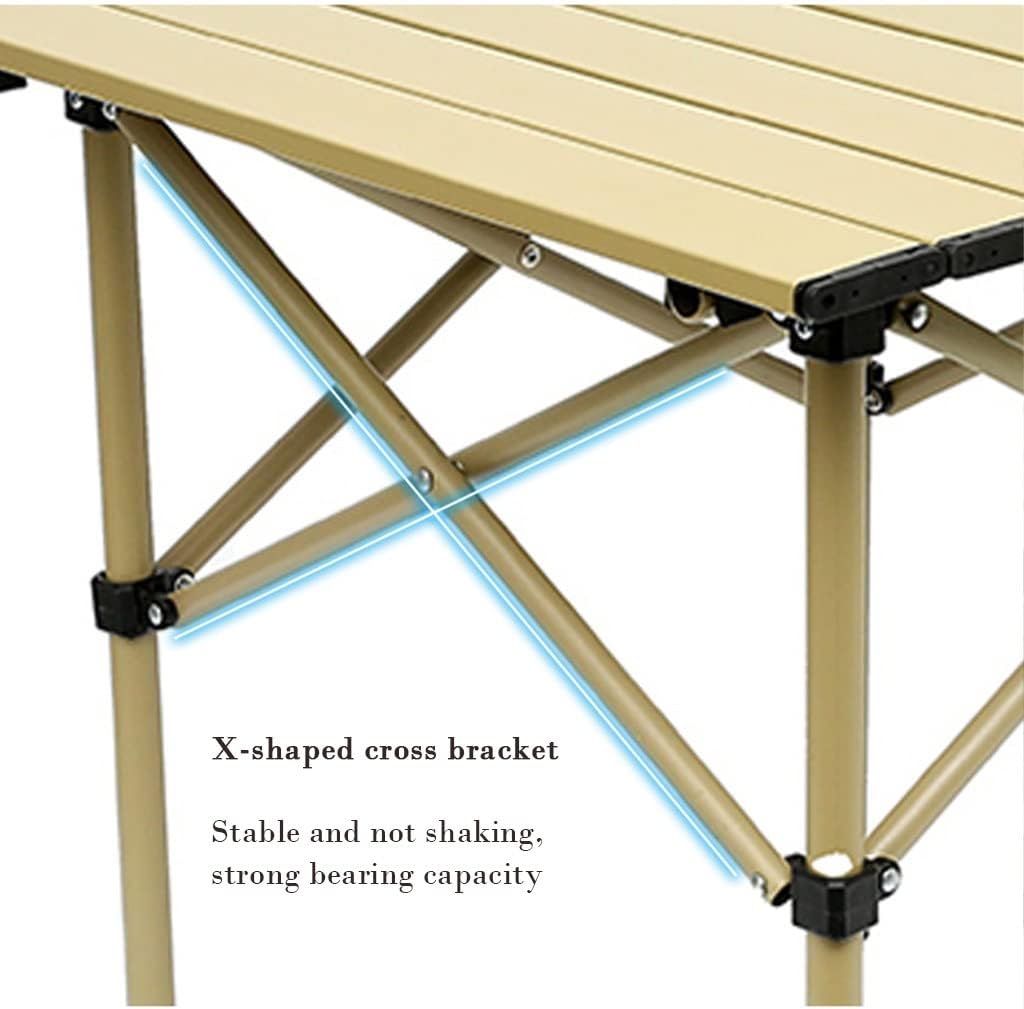 Portable Outdoor Folding Camping Chair Placemats, Aluminium Alloy Folding Table, Outdoor Multifunctional Camping Dining Table, Picnic Table and Chair with Carry Bag for Patio, Garden, Beach Little