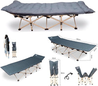Hercules Heavy Duty Single Folding Camping Cot/Guest Bed With comfy Mattress + Bag