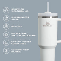 STANLEY Quencher H2.O FlowState™ Tumbler, 887 ml, White (Frost)