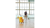 WAVEBRAKE® 35 QT SIDE PRESS BUCKET AND WRINGER, YELLOW
