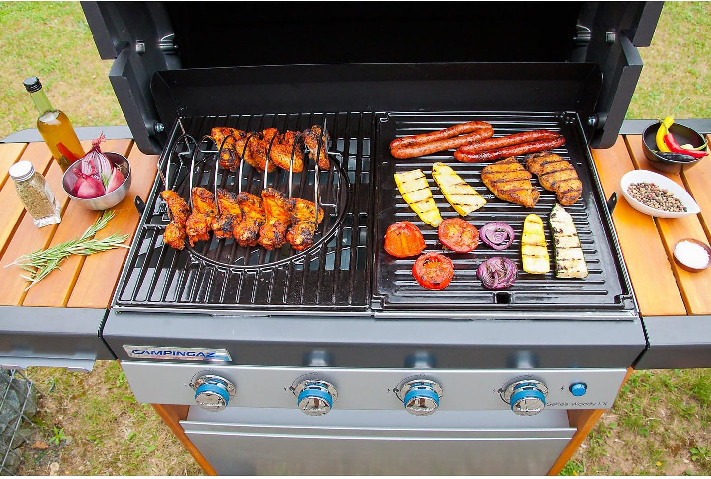 Campingaz Premium Barbecue Roast Basket and Rack - Silver