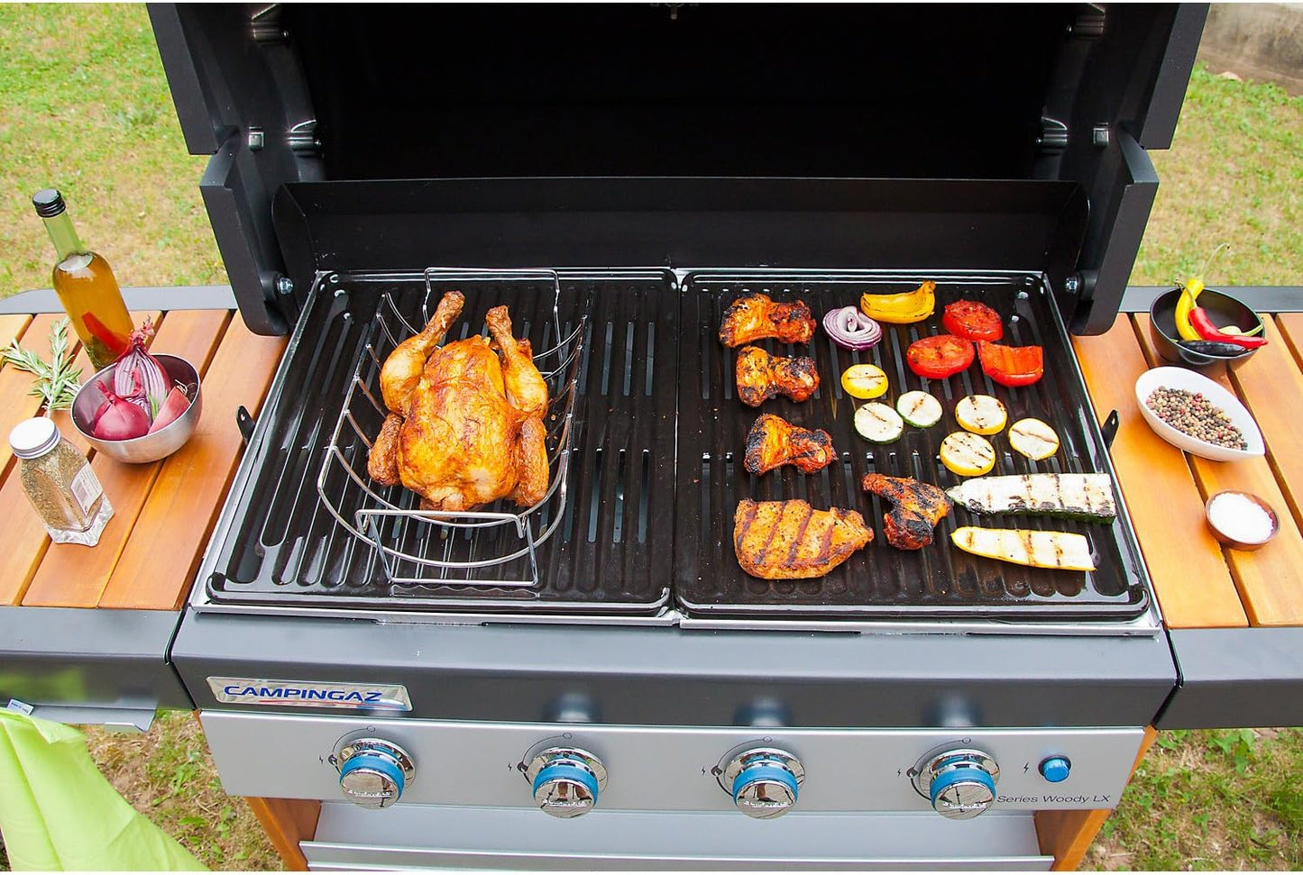 Campingaz Premium Barbecue Roast Basket and Rack - Silver