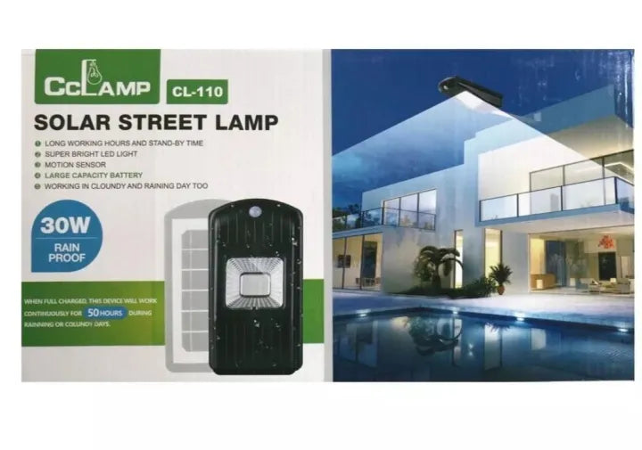 Cclamp cl-110 30w solar street lamp