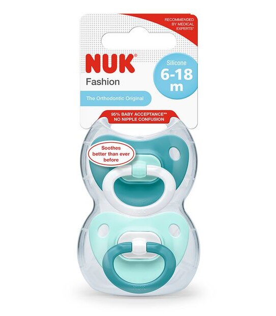 NUK CLASSIC FASHION  SOOTHER SILICONE
