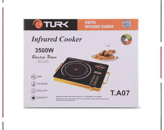 Turk digital infrared cooker 3500w electric stove T.A07 | multi function | safest & easy to clean