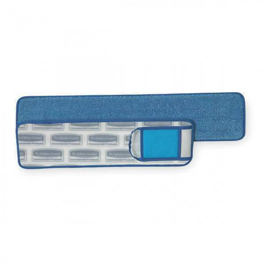 MICROFIBER ROOM MOP PAD, DAMP WITH SCRUBBER,