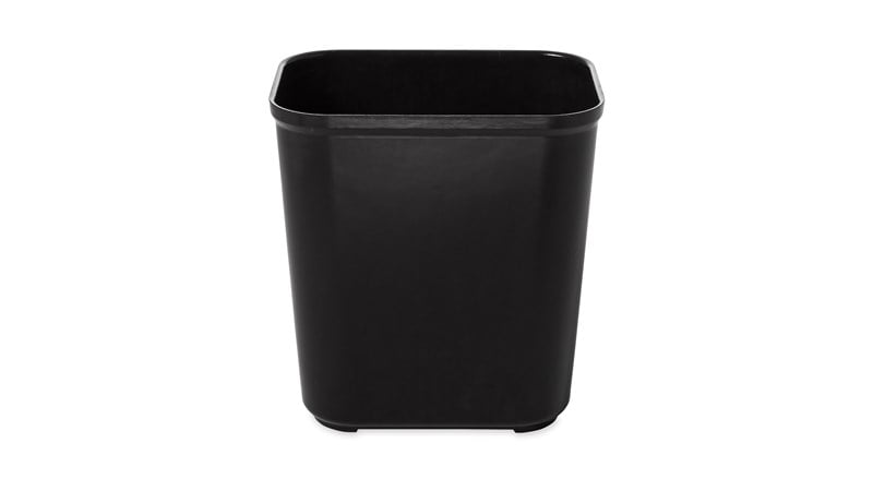 FIRE RESISTANT WASTEBASKET 28 QT BLACK