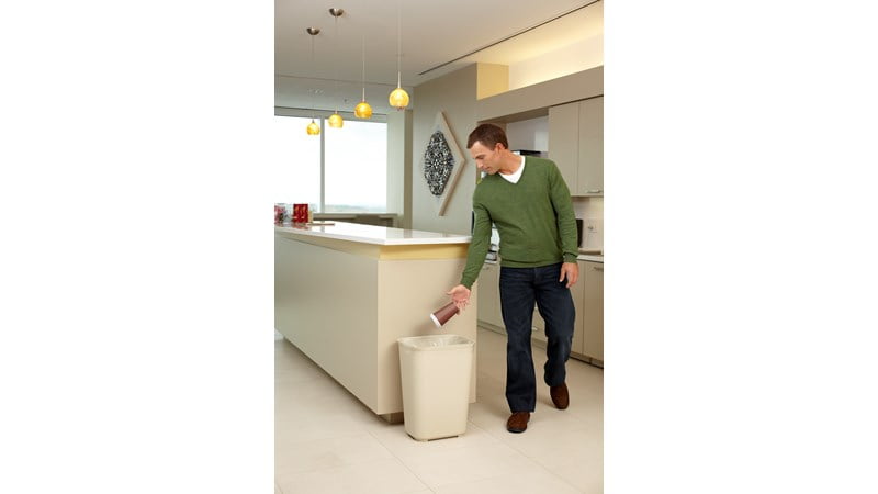 FIRE RESISTANT WASTEBASKET 40 QT BEIGE