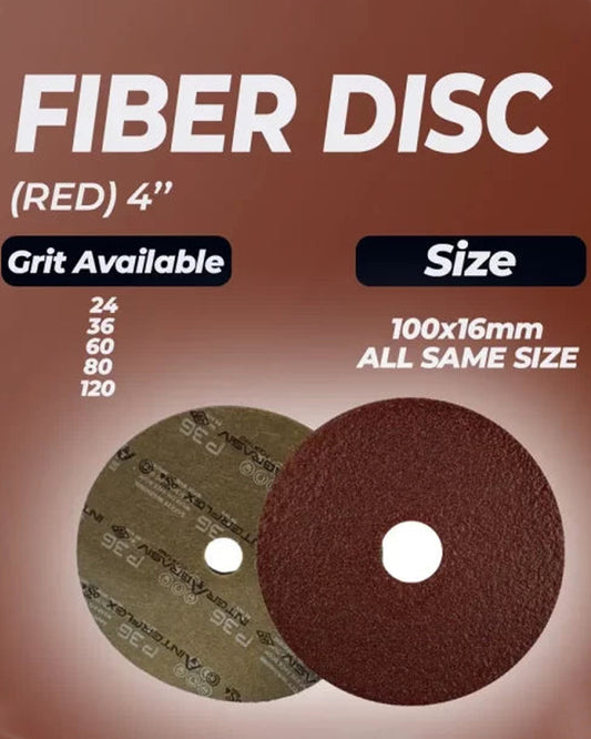 Fiber Disc (Red)4″