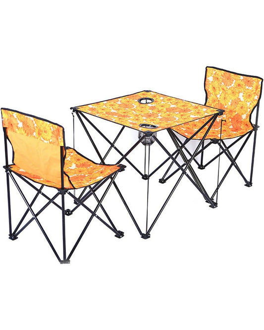Foldable Outdoor table with 2 chairs