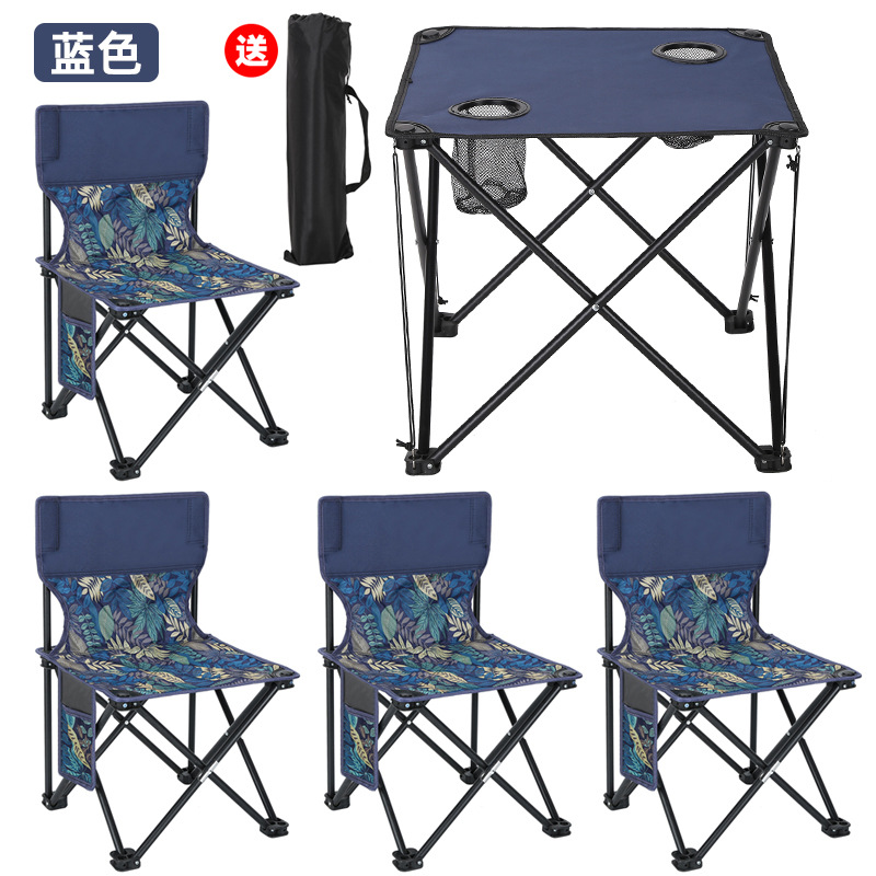 Leisure Outdoor Camping Chair with Mini Table Lightweight Folding Table Set Folding Camping Tables for Outdoor