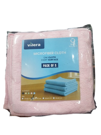 Vilera Microfiber Cloth One Cloth Every Surface 40x40 cm Pack of 5 Pink