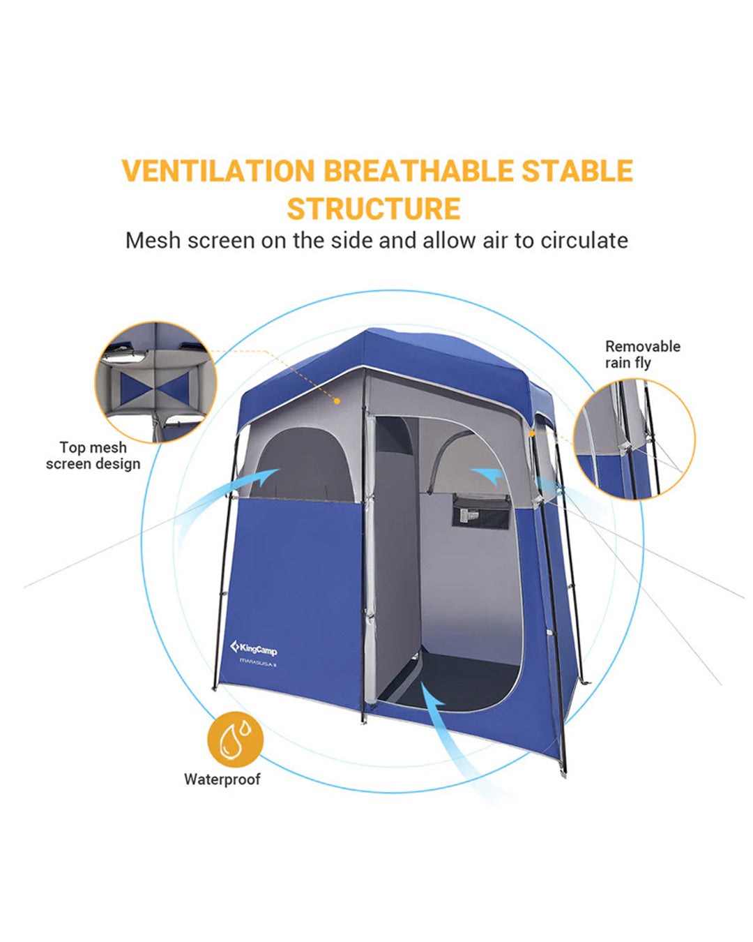 KingCamp Double Shower Tent