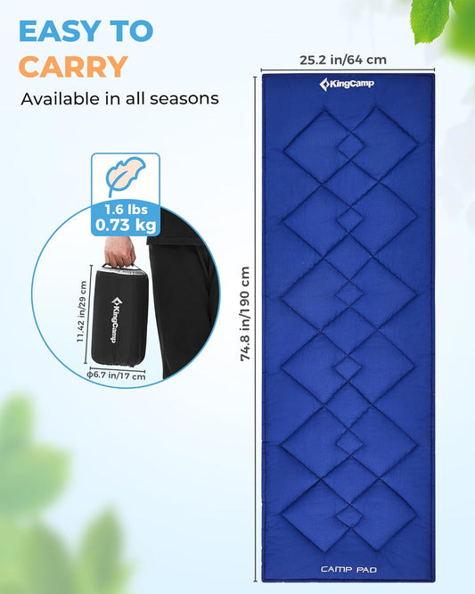 KingCamp KM2108 Soft Cotton Lightweight Camping Sleeping Cot Mat
