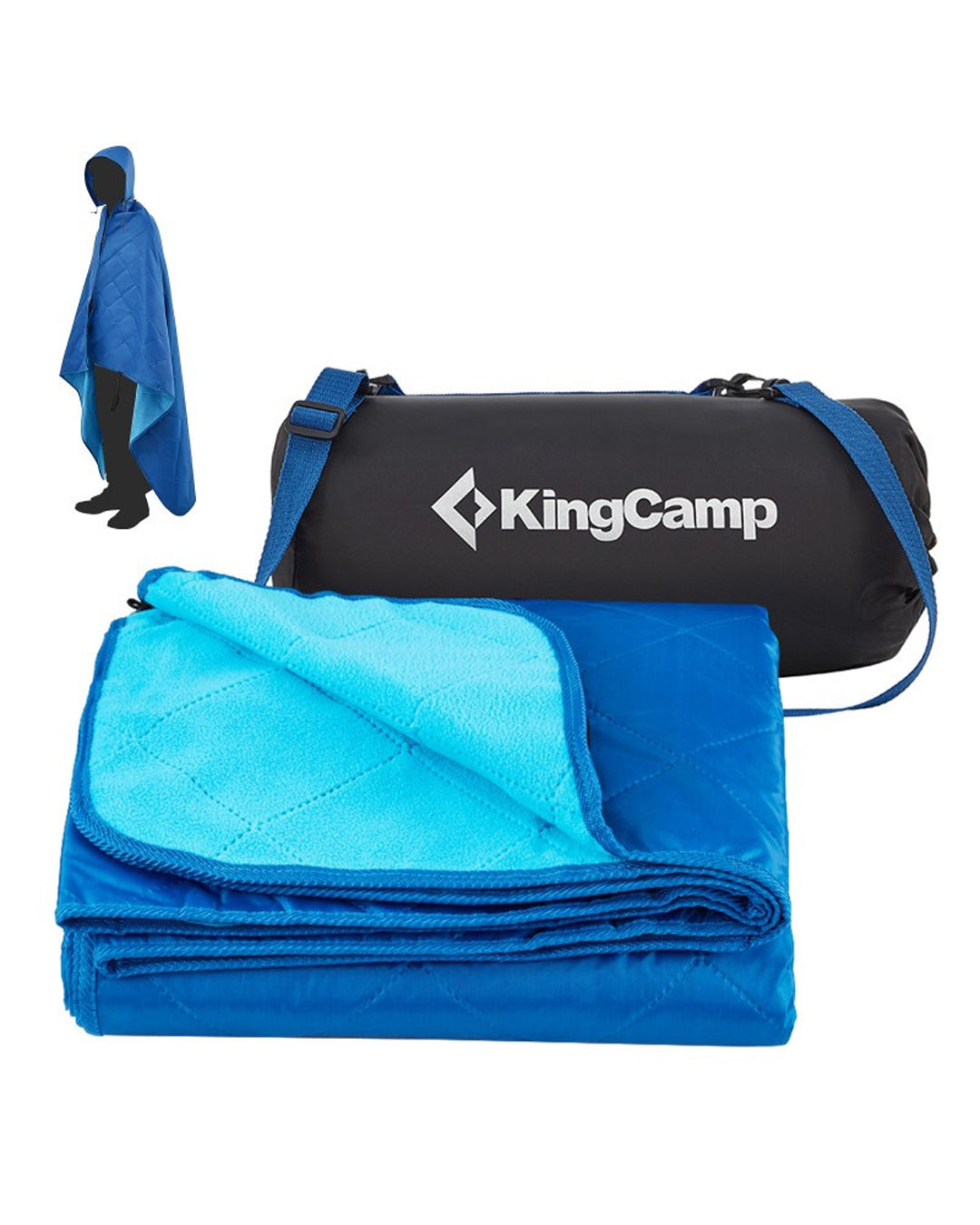 Kingcamp - Multi-Purpose Rain Coat &amp; Blanket Blue