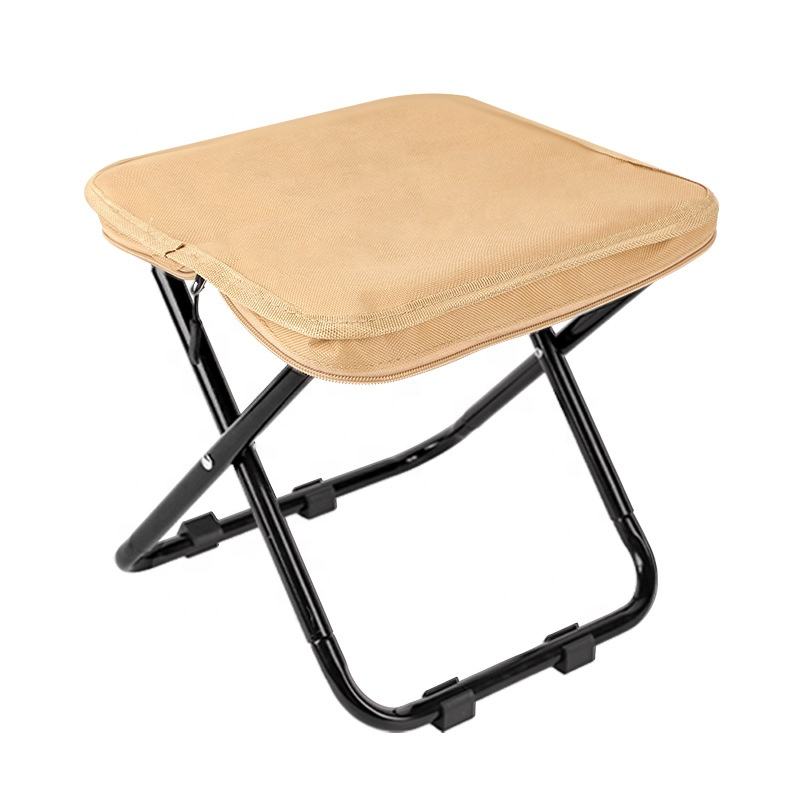 Mini Stool Portable Outdoor Folding Chair Light Weight Metal Foldable Design for Travel Camping Fishing
