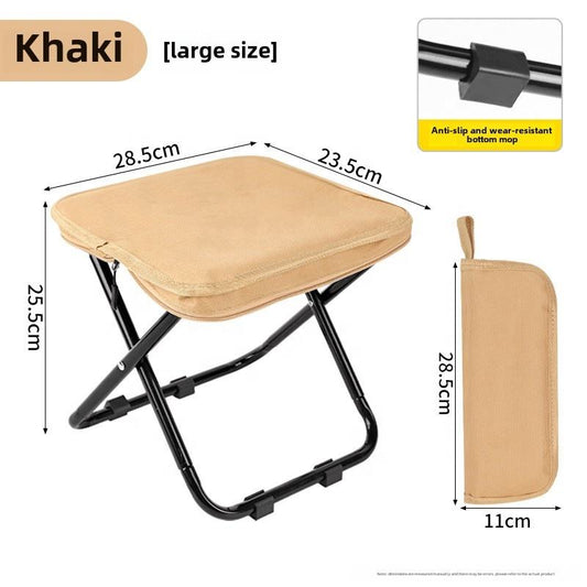 Mini Stool Portable Outdoor Folding Chair Light Weight Metal Foldable Design for Travel Camping Fishing