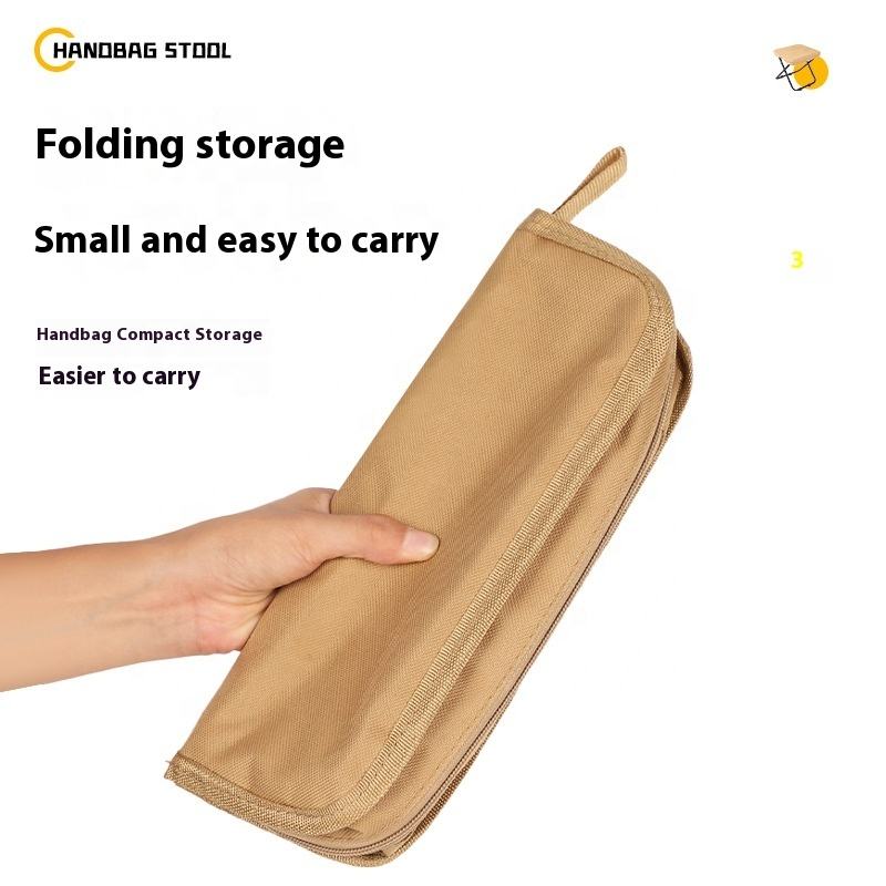 Mini Stool Portable Outdoor Folding Chair Light Weight Metal Foldable Design for Travel Camping Fishing