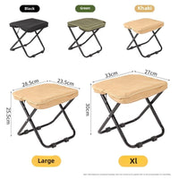 Mini Stool Portable Outdoor Folding Chair Light Weight Metal Foldable Design for Travel Camping Fishing