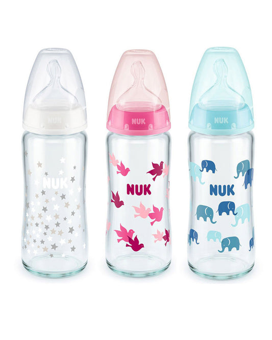 NUK FC Bottle TEMPERATURE CONTROL SILICONE GLASS 0-6m 240 ml