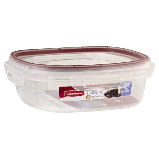 Rubbermaid Lock-its 9-Cup Square Food-Storage Container with Lid