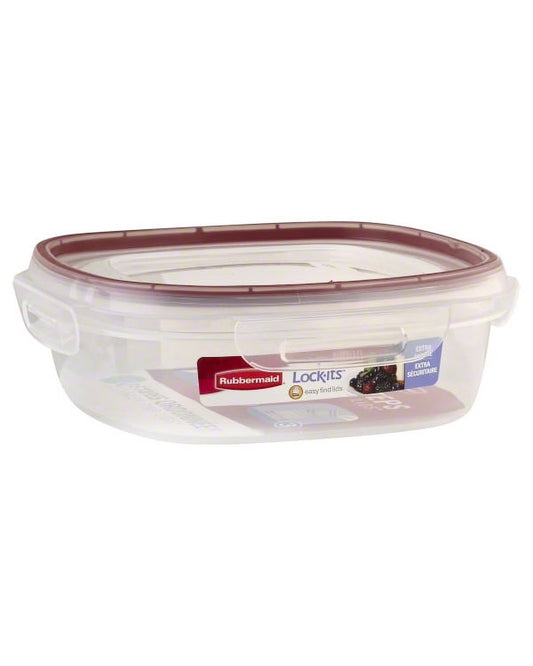 Rubbermaid Lock-its 9-Cup Square Food-Storage Container with Lid