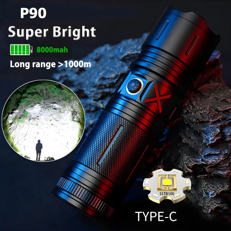 Ruilang RL-W409 High Power Telescopic Rechargeable Super P90 FlashLight
