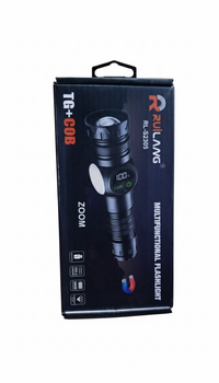 RuiLang RL-S2305 Multifunctional Rechargeable Flashlight | TG+COB LED | Zoom | USB Charging | Magnetic Base | Waterproof Torch
