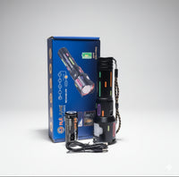 RUILANG RL-2405 High-Power LED Flashlight | Telescopic Zoom, Smart Power & Power Bank | Type-C Rechargeable Torch with 26650 Li-ion Battery