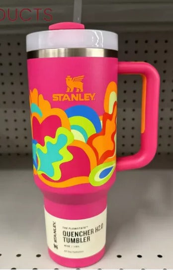 Stanley 40oz Quencher H2.0 Tumbler - Tropical Wave Edition: Stay Hydrated in Style