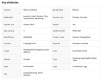 Leisure Outdoor Camping Chair with Mini Table Lightweight Folding Table Set Folding Camping Tables for Outdoor