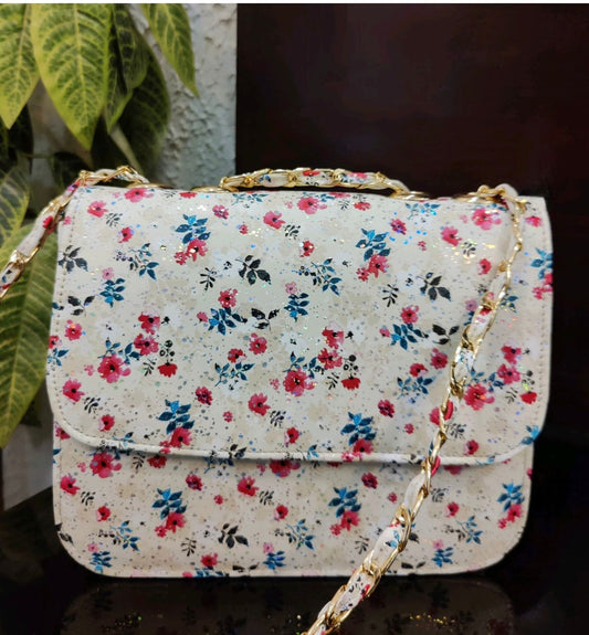 Blossom Charm Floral Chain Crossbody Bag