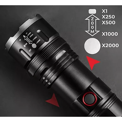 XA P701 telescopic zoom USB 150W LED flashlight