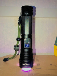 X-BALOG BL-W2 USB Rechargeable LED Flashlight – 2000M High Power Zoom Torch with 8800mAh Battery