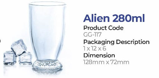 Ganj Glassware Alien 280ML 6 Pieces