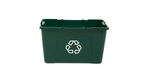 Rubbermaid Commercial Recycling Box 18 Gal Green