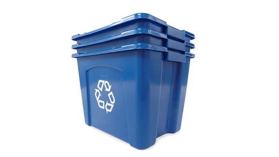 Rubbermaid Commercial Recycling Box 14 Gal Blue