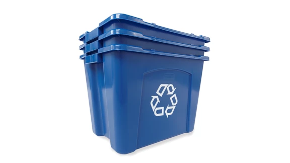 Rubbermaid Commercial Recycling Box 14 Gal Blue