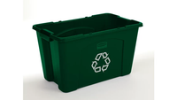 Rubbermaid Commercial Recycling Box 18 Gal Green
