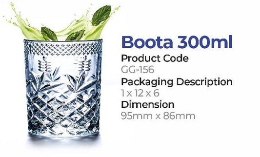 Ganj Glassware Boota 300ML 6 Pieces