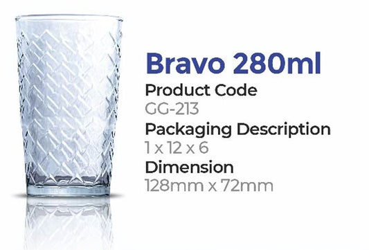 Ganj Glassware Bravo 280ML 6 Pieces