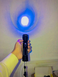 X-BALOG BL-W2 USB Rechargeable LED Flashlight – 2000M High Power Zoom Torch with 8800mAh Battery