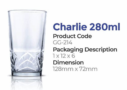 Ganj Glassware Charlie 280ML 6 Pieces