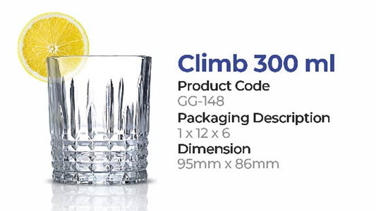 Ganj Glassware Climb 300ML 6 Pieces