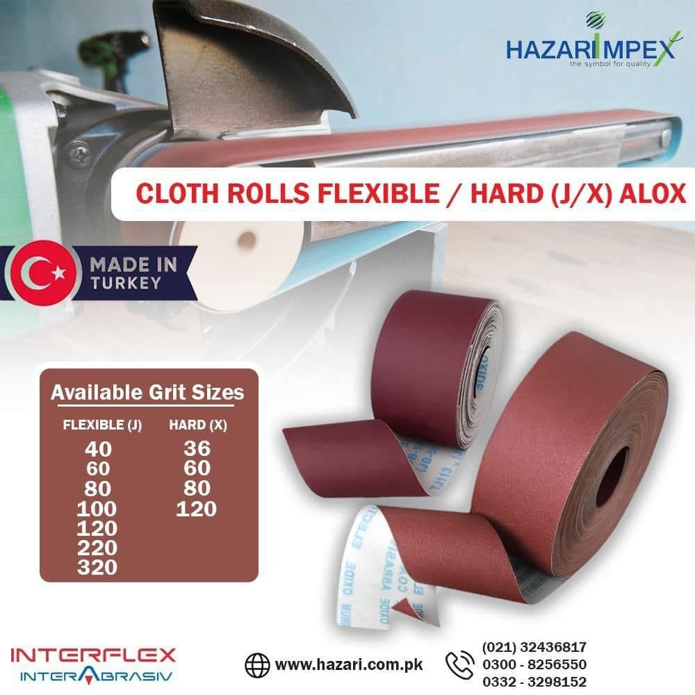 Interflex Abrasive cloth roll Hard (X)(ALOX)